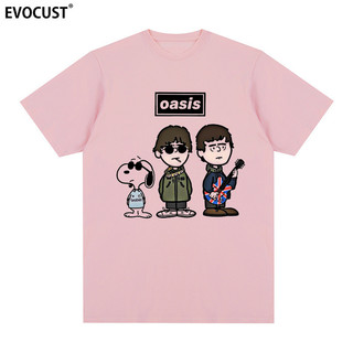 OASIS Ban Nhạc Retro Hoài Cổ Châu Âu Mỹ Rock Thanh Niên Graffiti Hoạt Hình Anh Anime Áo Thun Tay Ngắn Nam Nữ
