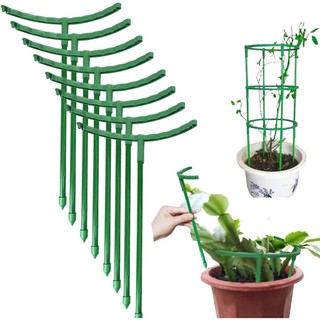Bộ cổ phần hỗ trợ thực vật 12 gói Vòng hỗ trợ bằng nhựa nửa tròn Trellis Lồng cho hoa hồng Clivia Hydrangea Sử dụng chậu hoa trong nhà nhỏ gọn đơn giản tháo rời chắc chắn phù hợp dùng cho gia đình căn hộ văn phòng và không gian nhỏ