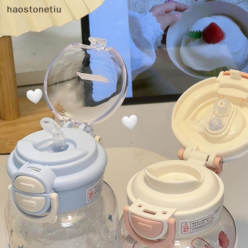 HA Bình Nước Dễ Thương Có Ống Hút Nhựa Di Động Nắp Lên Cốc Nước Trẻ Em Chống Rò Rỉ Bình Nước Dễ Thương Uống n