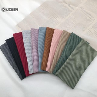 KUZHEN Mới Nữ Chắc Chắn Bên Rộng Dệt Kim Cho Bé Gái Đơn Giản Đa Năng Màu Trơn Rửa Mặt Yoga Thể Thao Giải Trí Dây Buộc Tóc Co Giãn HOT