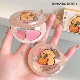 ROMANTIC BEAUTY Nằm Silk Pad Kapibala Đồng Thương Hiệu Nổi Bật Làm Sáng Đường Viền Bốn Màu Phấn Mắt Màu Tự Nhiên Kết Xuất Người Mới Bắt Đầu Nằm Lụa Eyeshaw Trang Điểm Mắt