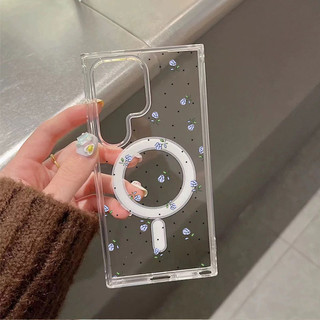Ốp điện thoại ins họa tiết hoa chống sốc S23Ultra có thể so sánh với Samsung s20fe S21 S21PLUS S22 S23 S24 Vỏ siêu chống sốc S25 Plus S25ultra