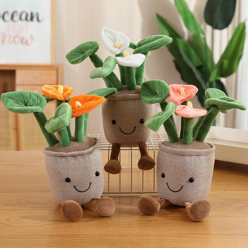 Rytanda Bàn Tay Đỏ Xanh Chậu Sang Trọng Đồ Chơi Mô Phỏng Dễ Thương Hoa Cây Gối Sang Trọng Móc Khóa Vui Vẻ Trẻ Em Quà Tặng Sinh Nhật Giáng Sinh