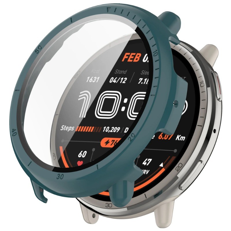 Amazfit Active2 2 trong 1 Kính cường lực PC cứng toàn diện Vỏ đồng hồ thông minh cho Amazfit Active 2 Chống vân tay Vỏ đồng hồ Khung bảo vệ màn hình