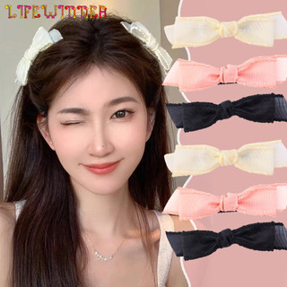 Kẹp Tóc Mái Vòm Thắt Nơ Ba Chiều organza - Phụ Kiện Tóc Mái Ba Chiều Phong Cách ins Cho Nữ / Trẻ Em