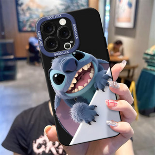 Ốp điện thoại Stitch sơn thời trang cho iPhone16 / 15 / 14 / 13 / MINI / 12 / 11 / Pro MAX / X / XS / XR / 7 / 8 / 6 Vỏ bảo vệ toàn diện bằng silicon lỏng chống sốc và chống rơi