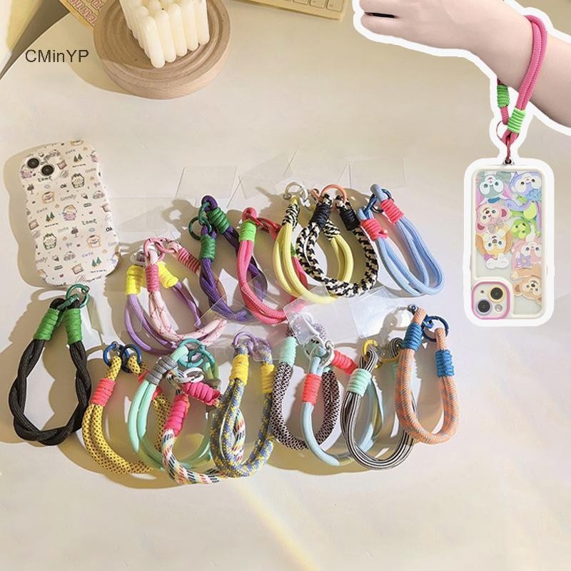 CMinYP Dây Điện Thoại Di Động Trang Trí Cổ Tay Chống Mất, Mặt Dây Thời Trang, Dây Xoắn, Có Thể Mang Theo, Ngắn
