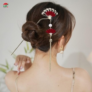 Trung Quốc Quạt Hình Tua Rua Tóc Dính Với Tua Dài Thiết Kế Vintage Tóc Cho Ngày Lễ Đảng Phụ Kiện Tóc
