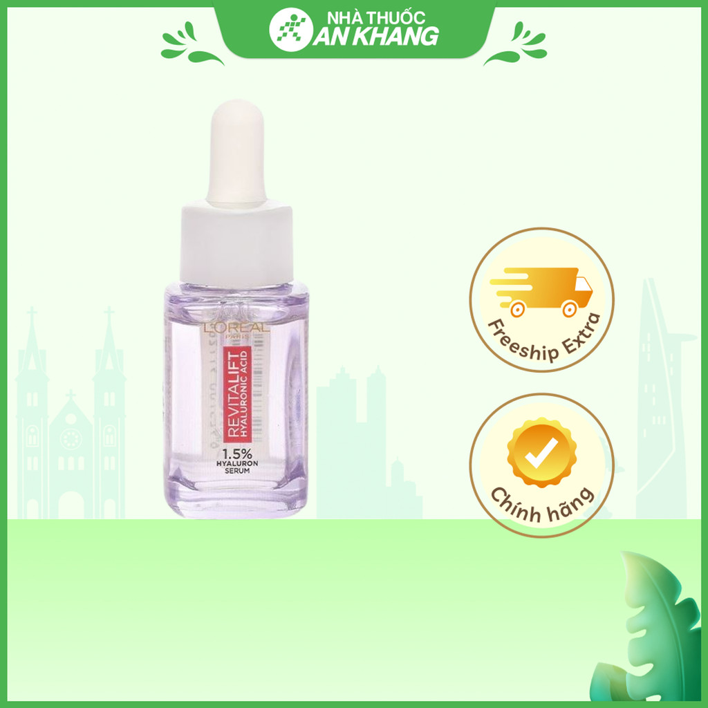 Serum L'Oréal Paris Revitalift Hyaluronic Acid 1.5% cấp ẩm, sáng da, mờ nếp nhăn chai 15ml