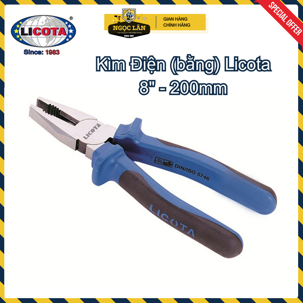 [Chính hãng] Kìm điện, kìm cắt, kìm nhọn Licota 8inch hàng Đài Loan chuẩn, cao cấp