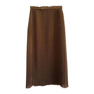 Miyake Xếp Ly Vàng Hồng Sáng Bóng Váy Nữ Mùa Hè Phong Cách Mới Cao Cấp Handmade Xếp Ly Cao Cấp Eo Ôm Hơn Nhìn Váy Dài