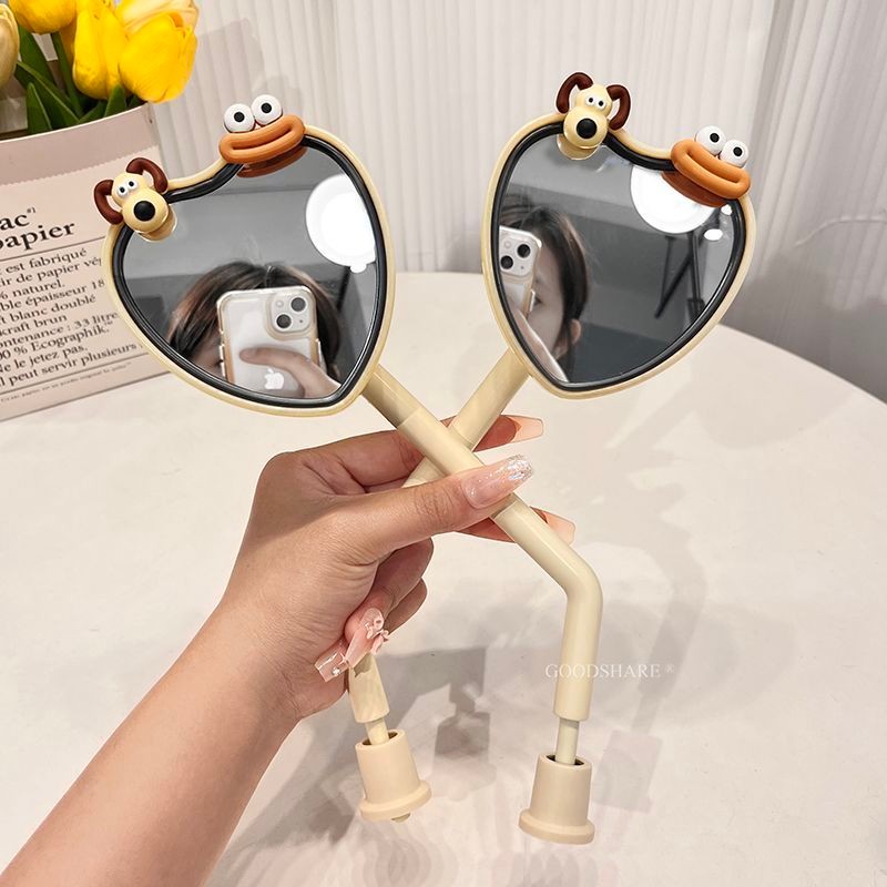 Gương chiếu hậu rộng Yadea dễ thương Aima gương chiếu hậu xe đạp điện HD gương chiếu hậu xe điện hoạt hình