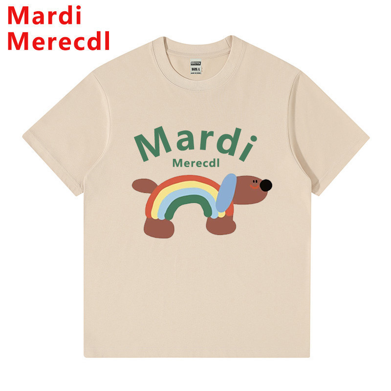 Áo thun ngắn tay Mardi Merecdl dành cho cặp đôi, unisex, nhà thiết kế, in sáng tạo