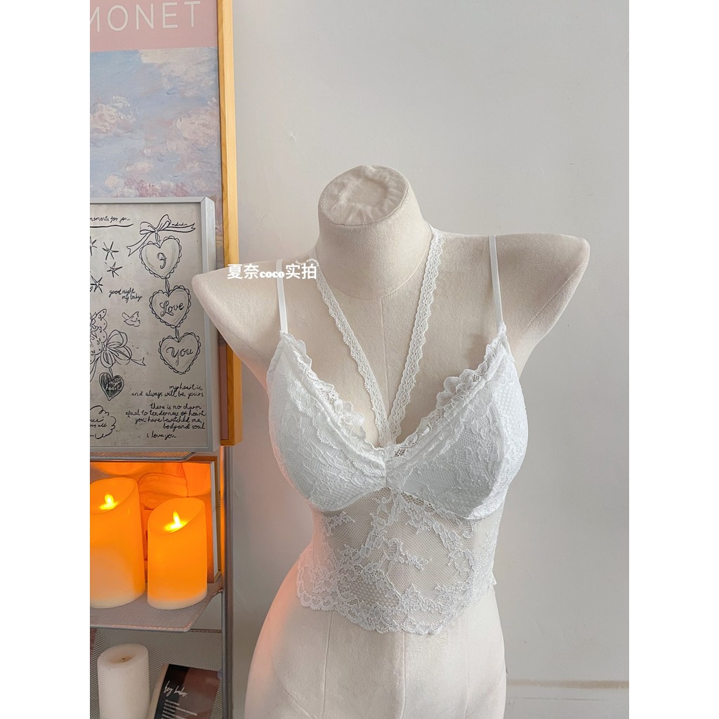 Dây buộc ren bên trong đi kèm miếng đệm ngực có thể mặc đồ lót bên ngoài Áo Vest phù hợp cho nữ