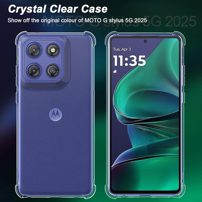 Dành Cho Motorola Moto G Stylus 5G (2025) Vỏ Mềm Chống Sốc Pha Lê Gel Trong Suốt TPU Vỏ Chống Sốc