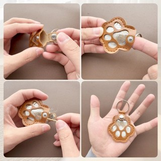 Móc khóa lưu niệm lông thú cưng Quà tặng tưởng niệm bằng da thật dành cho những người yêu thích chó mèo