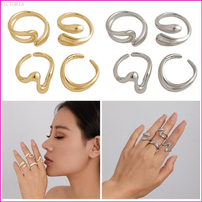 VIC Đa Năng Gothic Phong Cách Chắp Vá Hình Nhẫn Trang Trí Cho Nam Nữ - Trang Sức Hợp Thời Trang Quà Tặng Đặc Biệt Hàng Ngày