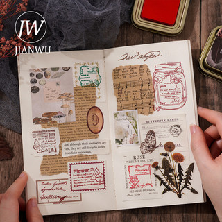 JIANWU Cổ Bùn Hương Thơm Series Vintage Hộp Sắt Chất Liệu Cắt Dán Mực In Inkpad Sáng Tạo DIY Tạp Chí Văn Phòng Phẩm