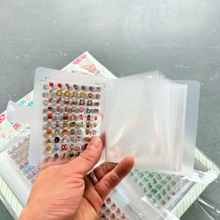[Giao hàng từ Việt Nam] Album dán móng tay PURECOTTON0, Sách lưu trữ nhãn dán rỗng cỡ ảnh, Bộ sưu tập nhãn dán trong suốt 32 / 60 khe cắm trong suốt di động