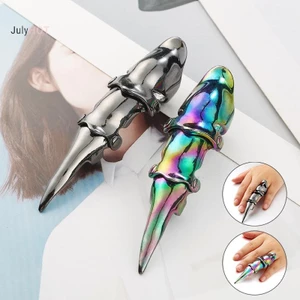 JULYHOT Nhẫn Punk Rồng Kim Loại Giáp Knuckle Khớp Full Ngón Tay Vòng Hoạt Động Gothic Thoáng Mát Mới Thời Trang Trang Sức Quà Tặng Massivedeals
