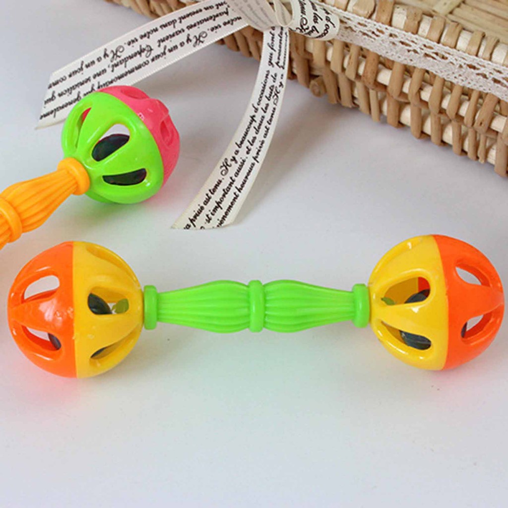 Hai Đầu Chuông Bóng Lục Lạc Phát Triển Trẻ Sơ Sinh Tay Cầm Đồ Chơi Cho Bé 0-6 Tháng Tuổi Đồ Chơi Cho Bé