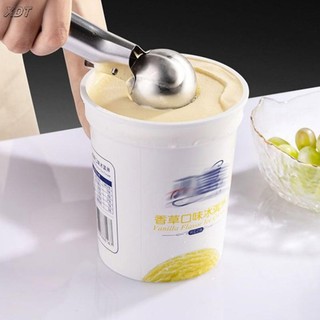 Springevensky Muỗng Inox Kép Đa Năng Dùng Trái Cây Dưa Hấu, Dụng Cụ Ăn Kem Gia Đình