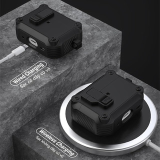 Vỏ tai nghe cơ học siêu bền chống sốc chống trầy, bảo vệ toàn diện cho AirPods 4 2 3 Pro Pro 2 Pro 3