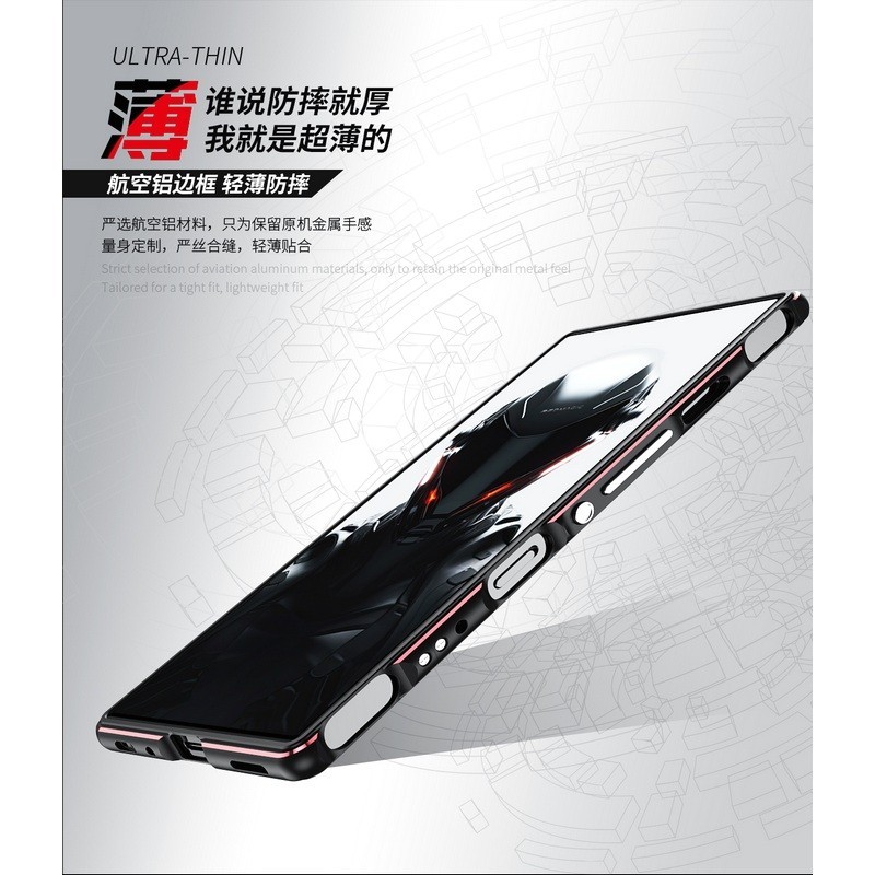 Ốp điện thoại khung cản kim loại siêu mỏng và nhẹ cho ZTE Nubia Red Magic 10 Pro 9Pro 9 Pro + 9S Pro RedMagic10 Pro + Vỏ bọc
