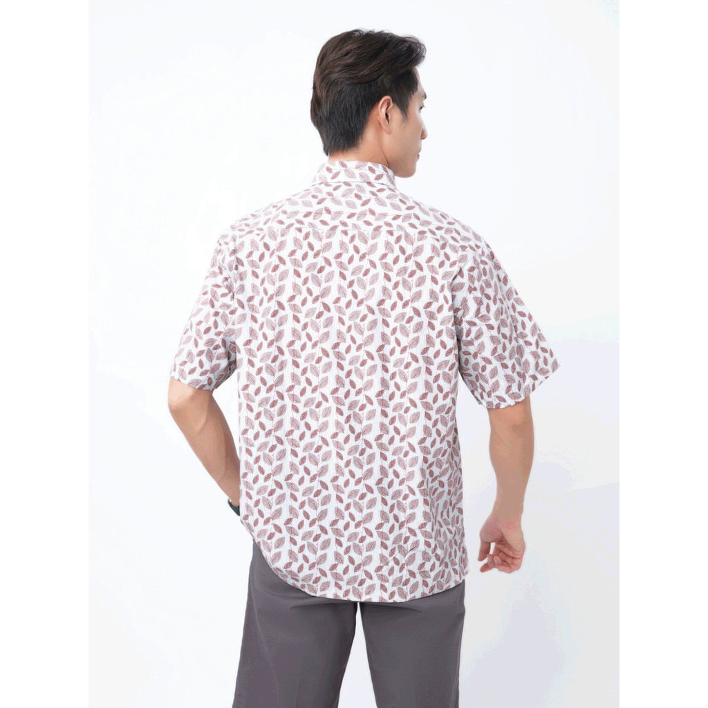 Sơ mi tay ngắn lai ngang VIETTIEN SMART CASUAL vải Bamboo phom REGULAR VT00000386