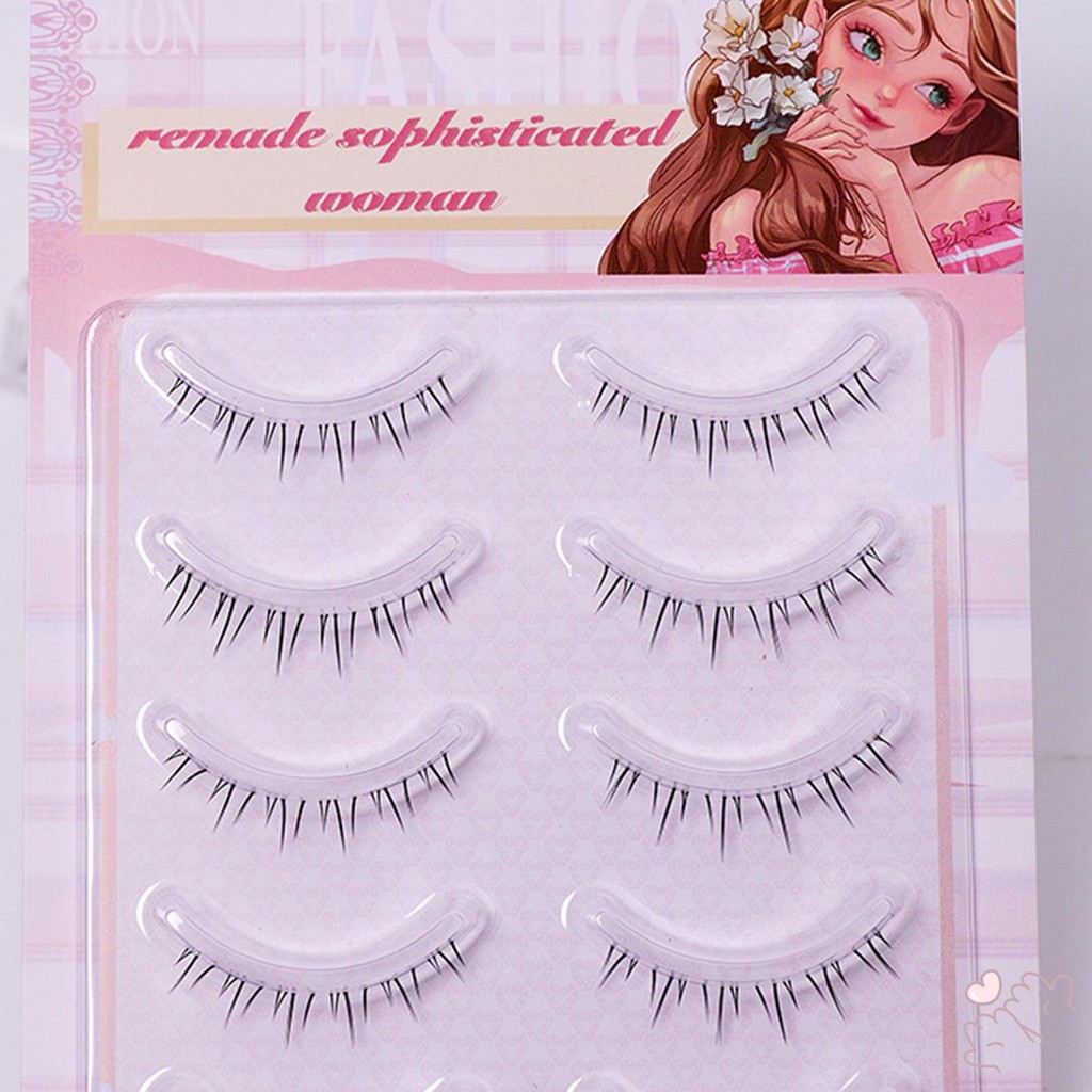 C Curl Bottom Mi Cụm Siêu Nhẹ Nhìn Tự Nhiên Lông Mi Giả Uốn Cong Từ Sáng Cho Đến Đêm