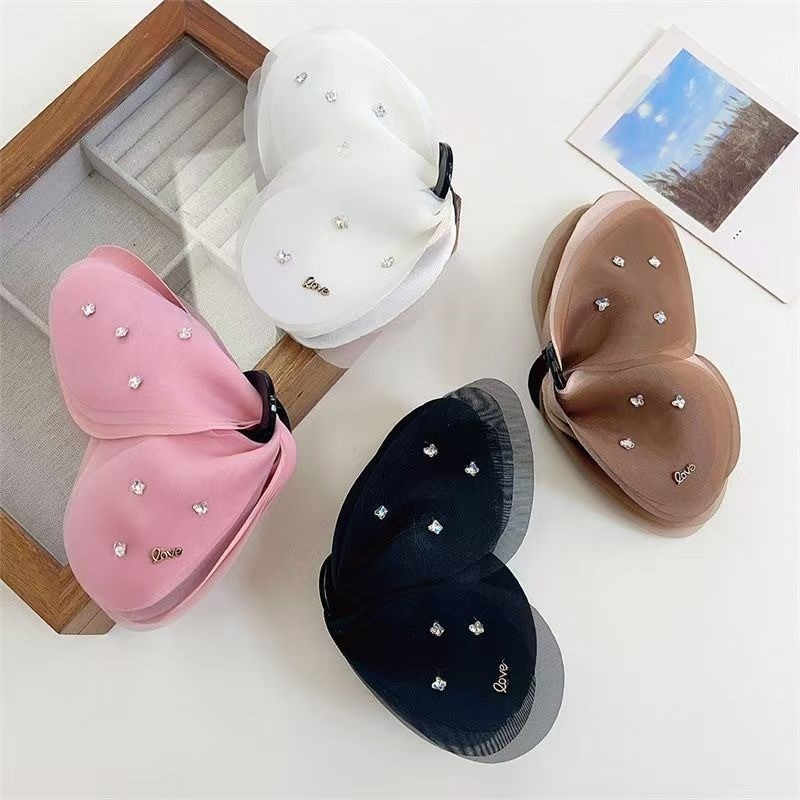 Nơ Mới Lấy Lớn Cao Cấp Lưới Mùa Hè Kẹp Tóc Nữ Lưng