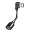 Cáp nối dài GODD USB 3 0 Dây kết nối góc 90 độ Dây chuyển đổi nam sang nữ cho phụ kiện máy tính Màu đen