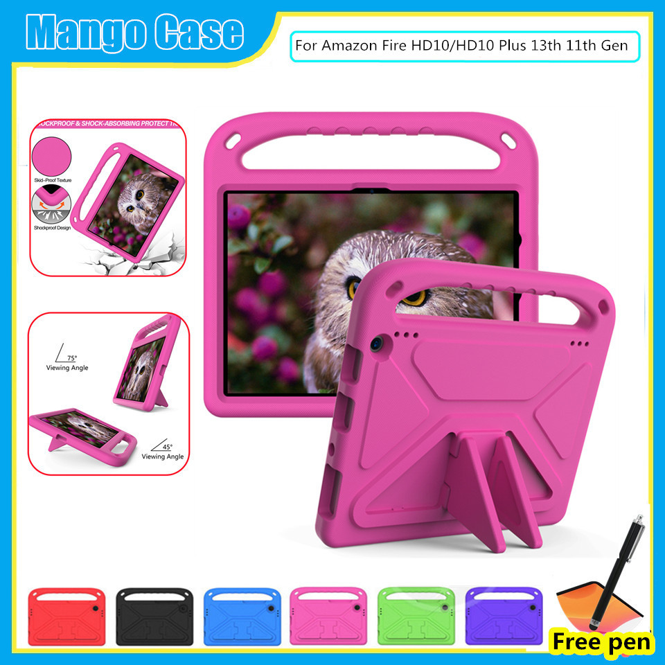 Ốp Lưng Cho Amazon Fire HD10 2023 / HD10 Plus 2023 13th 2021 11th Gen Vỏ An Toàn Trẻ Em Bảo Vệ Máy Tính Bảng Chất Liệu Bọt Chống Sốc Vỏ An Toàn Và Chống Rơi