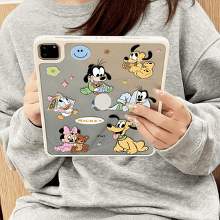 Vỏ Acrylic Cứng Tuya Hoạt Hình Chó Con Cho Mini6 Mini7 A17Pro IPad 5 6 7 8 9 10 11 A16 Air 2 3 4 5 6 Air 11 M2 Pro10.5 10.2 "Pro11 2018 2020 2021 2022 M4 Pro13 2024 2025