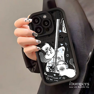 ibumpers Ốp Điện Thoại iPhone Hoạt Hình Hợp Thời Trang Họa Tiết Chó Con Ốp Lưng Dày Dặn Silicon Mềm Chống Rơi Chống Sốc Cho IPhone 16 15 14 12 13 11 Pro Max IP 7 8 Plus X XS XR