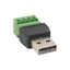Đầu nối USB không hàn GODD USB 2 0 Đầu cắm nam sang đầu cuối vít Bộ chuyển đổi