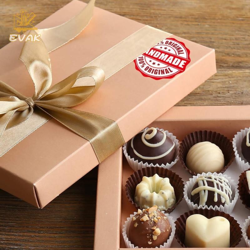 Alittlesetrtu 500 Cái / Cuộn Thủ Công Thủ Công Niêm Phong Miếng Dán Sổ Lưu Niệm Quà Tặng Văn Phòng Phẩm Nhãn Dán Bánh Nướng Với Tình Yêu Cảm Ơn Bạn Dán VN