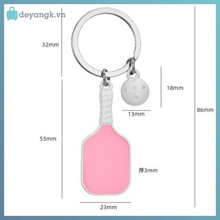 Deyangk Móc Khóa Thể Thao Pickleball 3D Kim Loại, Móc Túi Mặt Dây Chuyền Nữ