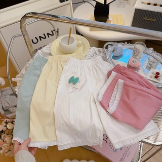 (6m-15Yrs) Quần crop thường ngày dành cho bé gái tuổi teen Quần rộng rãi Quần Palazzo mùa hè