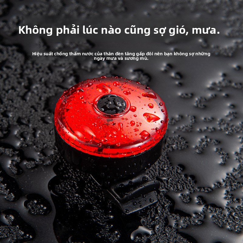 2025 Đèn xe đạp sạc USB mới, 3 chế độ đèn cảnh báo chống nước thiết bị xe đạp ，có thể được cài đặt ở bất kỳ bộ phận nào