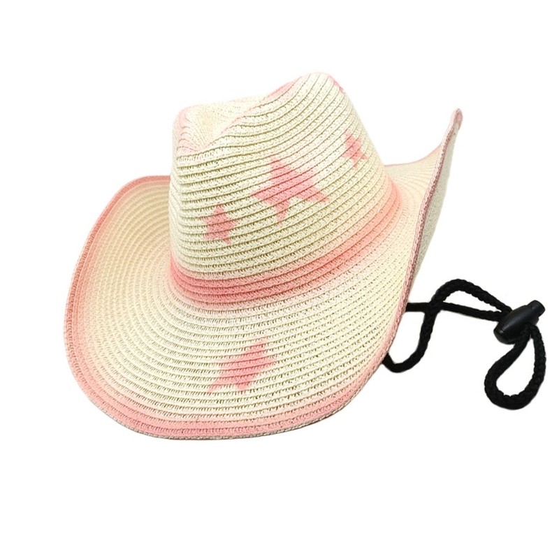 Bầu Trời Thoáng Khí Mũ Dệt Rơm Chống Nắng Dây Đeo Điều Chỉnh Unisex Vành Rộng Mũ Câu Cá Cắm Trại Đi Biển Phong Cách Phương Tây