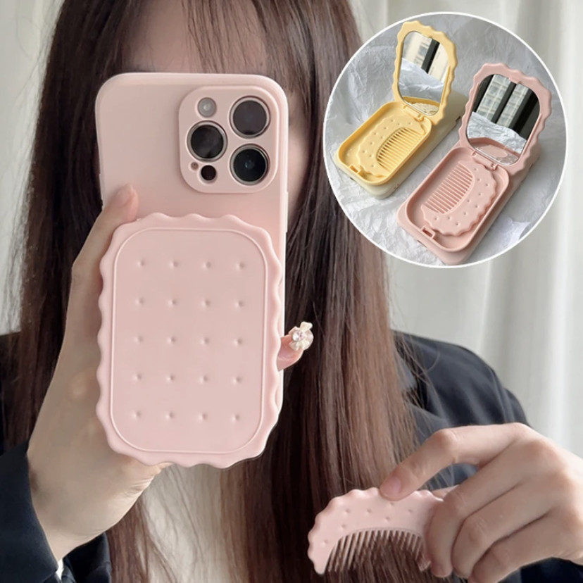 【✨Sopt】[Bộ lược + gương + ốp điện thoại] Tương thích với Apple 15/14 Bảo vệ toàn diện Chống rơi