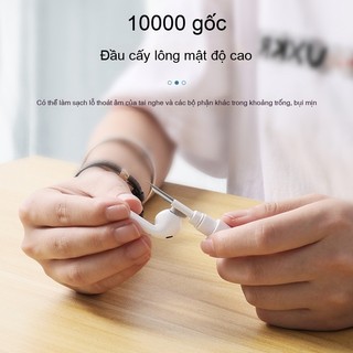 Bút vệ sinh tai nghe 3 trong 1 cho AirPods và tai nghe Bluetooth làm sạch khe lưới hộp sạc