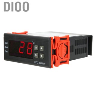 Dioo Bộ điều khiển nhiệt độ DIOO-VN 10A/220VAC STC-8080A+ Bộ điều nhiệt kỹ thuật số làm lạnh định chế làm lạnh Chế độ sưởi ấm -50 ° C-99 ° C