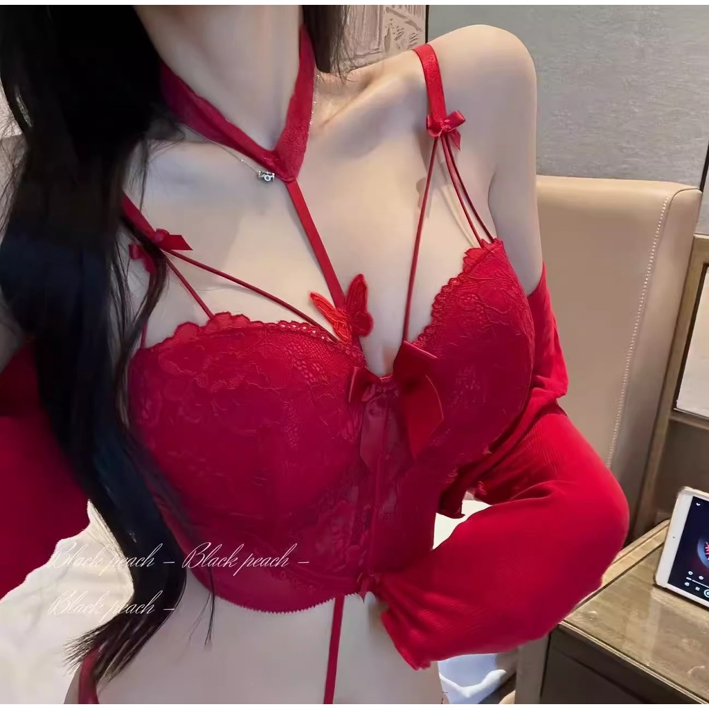 Đồ lót dây ren gợi cảm kiểu Pháp dành cho nữ Push-Up Bra Scheming Bộ đồ lót