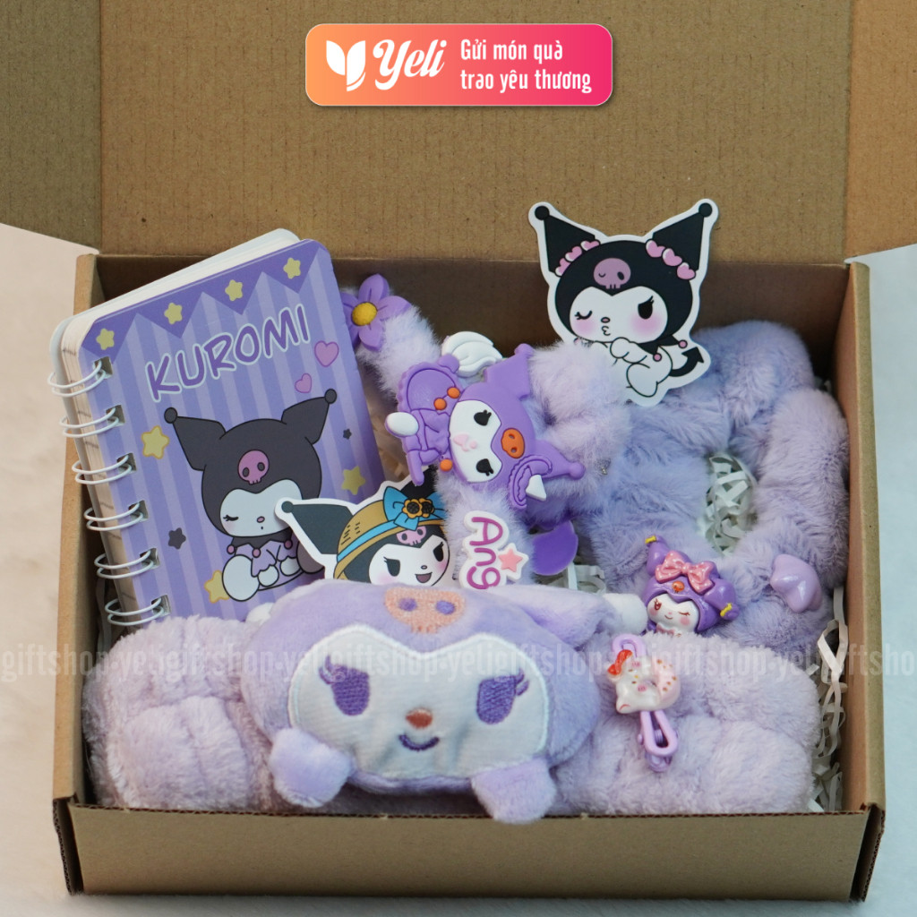 Set Kuromi quà tặng nhiều phụ kiện, Combo quà tặng, Set quà Kuromi tặng bạn gái, người yêu sinh nhật, ngày lễ
