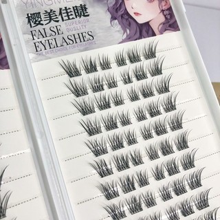 Tự dính Slant Fly Fluffy Lông mi Đuôi mở rộng Lông mi Phong cách tự nhiên