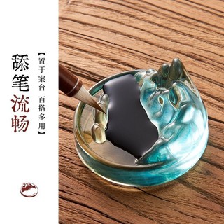 Đĩa mực đặc biệt cho thư pháp, đĩa mực nhỏ bằng thủy tinh, đĩa mực cho sinh viên vẽ tranh Trung Quốc, khay mực, bể mực nhỏ, đá mực chữ viết thông thường, giá đỡ bút