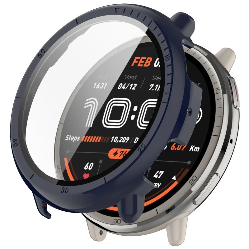 Amazfit Active2 2 trong 1 Kính cường lực PC cứng toàn diện Vỏ đồng hồ thông minh cho Amazfit Active 2 Chống vân tay Vỏ đồng hồ Khung bảo vệ màn hình