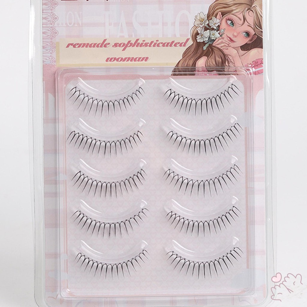 Người Phụ Nữ DIY Anime Full Strip Mi Tự Nhiên Spiky Wispy Dày Mắt Mi Để Mở Rộng Đôi Mắt Của Bạn Tự Nhiên
